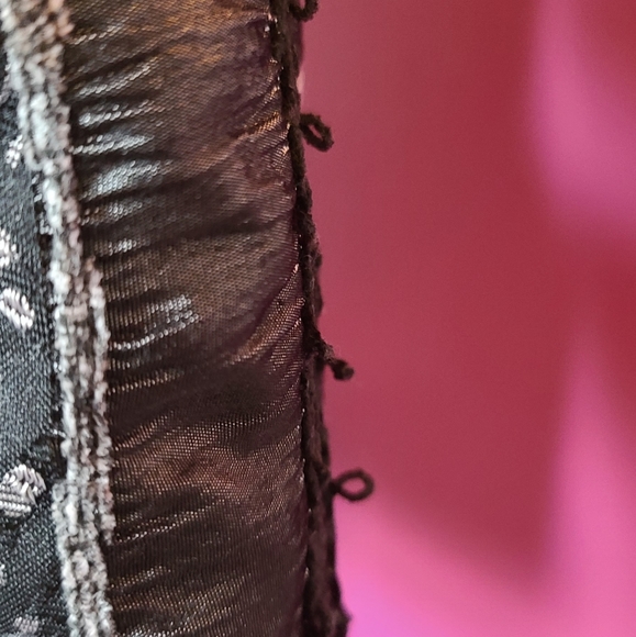 OOAK Pink & Black Lace Lolita crop Hoodie Jacket - Picture 10 of 12